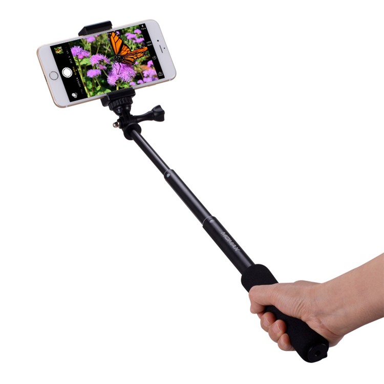 MOMAX Mini Extendable Selfie Monopod with Bluetooth Remote Shutter for Camera and Phones - Black-6