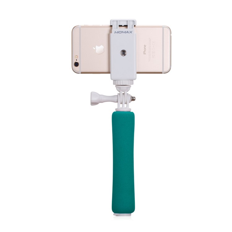 MOMAX Mini Extendable Selfie Monopod with Bluetooth Remote Shutter for Camera and Phones - Green-3