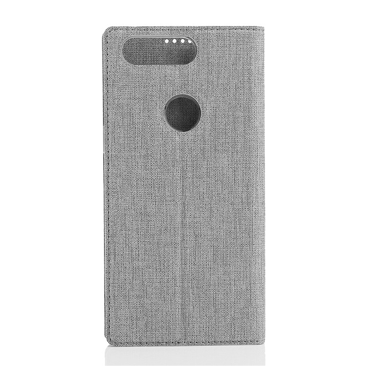 VILI DMX Cross Texture Card Holder Leather Stand Case for Asus ZenFone Max Plus (M1) ZB570TL - Grey-6