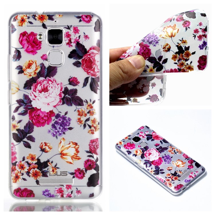 Pattern Printing Soft TPU Cellphone Casing for Asus Zenfone 3 Max ZC520TL - Blooming Flowers-1