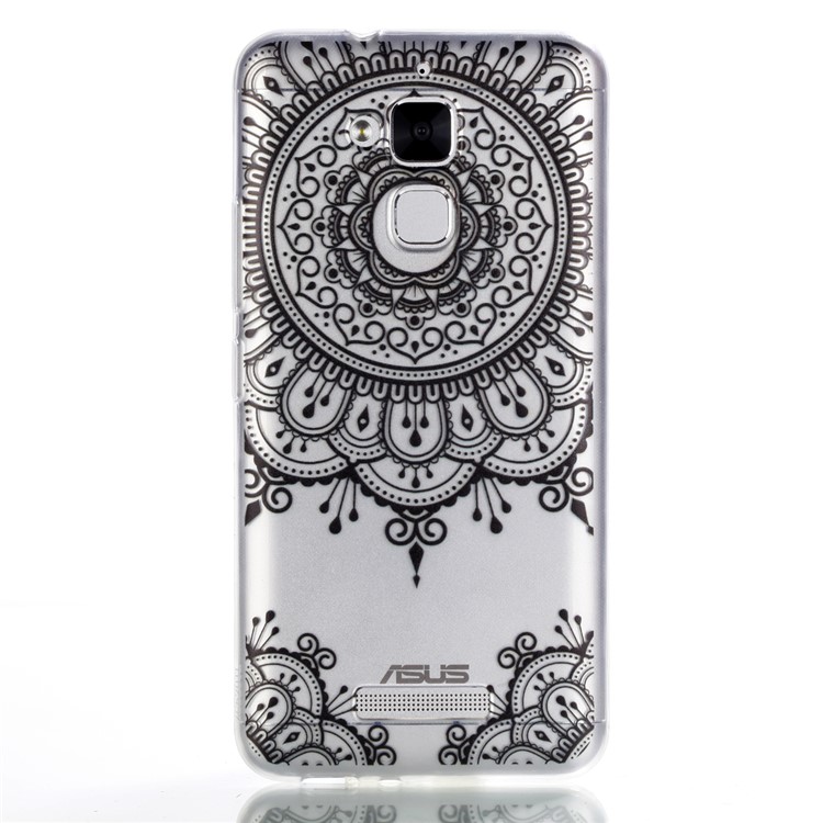 Pattern Printing Soft TPU Cellphone Cover for Asus Zenfone 3 Max ZC520TL - Black Mandala-2