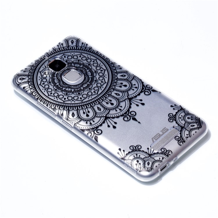 Pattern Printing Soft TPU Cellphone Cover for Asus Zenfone 3 Max ZC520TL - Black Mandala-3