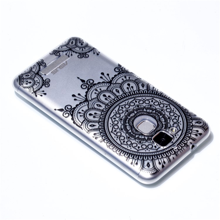 Pattern Printing Soft TPU Cellphone Cover for Asus Zenfone 3 Max ZC520TL - Black Mandala-4