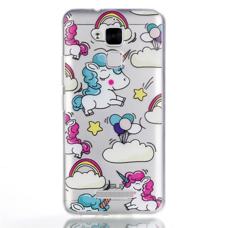 Pattern Printing Soft TPU Cellphone Accessory Case for Asus Zenfone 3 Max ZC520TL - Unicorn-2