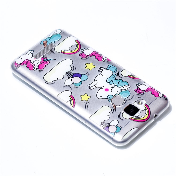 Pattern Printing Soft TPU Cellphone Accessory Case for Asus Zenfone 3 Max ZC520TL - Unicorn-4