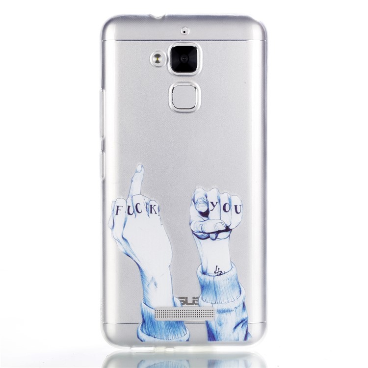 Pattern Printing Soft TPU Phone Case for Asus Zenfone 3 Max ZC520TL - Insulting Gestures-2