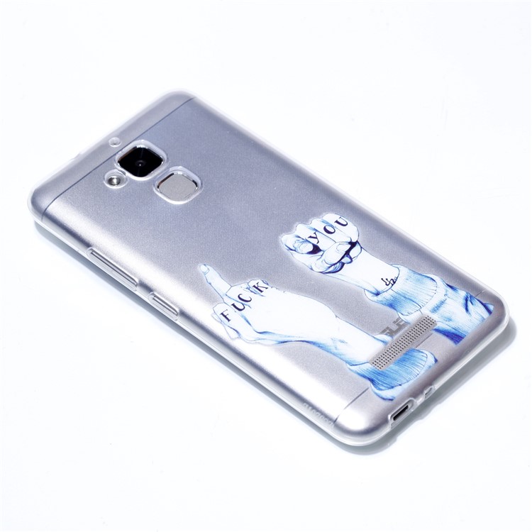 Pattern Printing Soft TPU Phone Case for Asus Zenfone 3 Max ZC520TL - Insulting Gestures-3