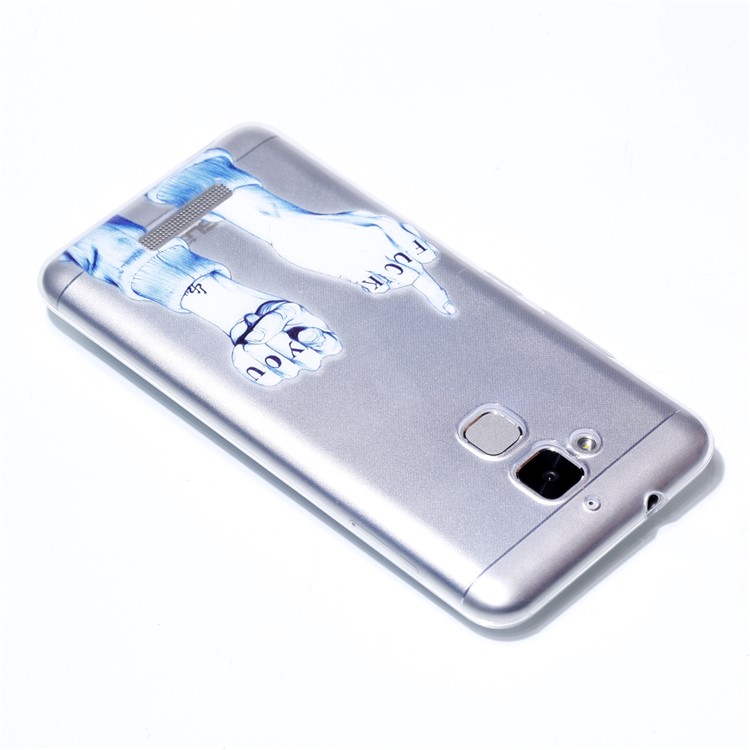 Pattern Printing Soft TPU Phone Case for Asus Zenfone 3 Max ZC520TL - Insulting Gestures-4