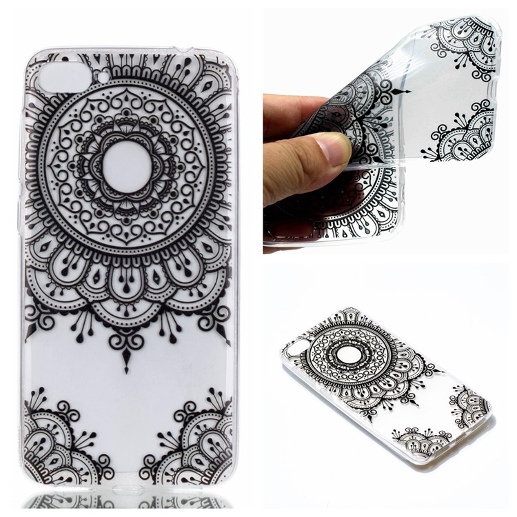 Pattern Printing TPU Gel Mobile Case for Asus Zenfone 4 Max ZC520KL - Lace Pattern-1