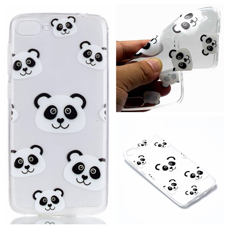 Pattern Printing Flexible TPU Phone Cover for Asus Zenfone 4 Max ZC520KL - Panda Pattern-1
