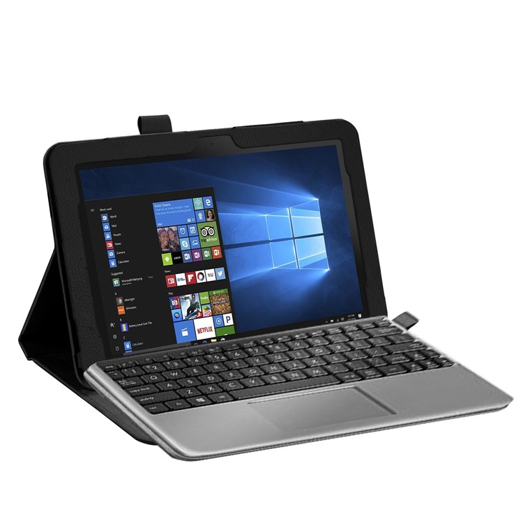 PU Leather Stand Case with Stylus Pen Holder for Asus Transformer Book T103HAF - Black-4
