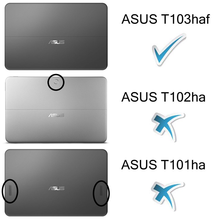 PU Leather Stand Case with Stylus Pen Holder for Asus Transformer Book T103HAF - Black-7