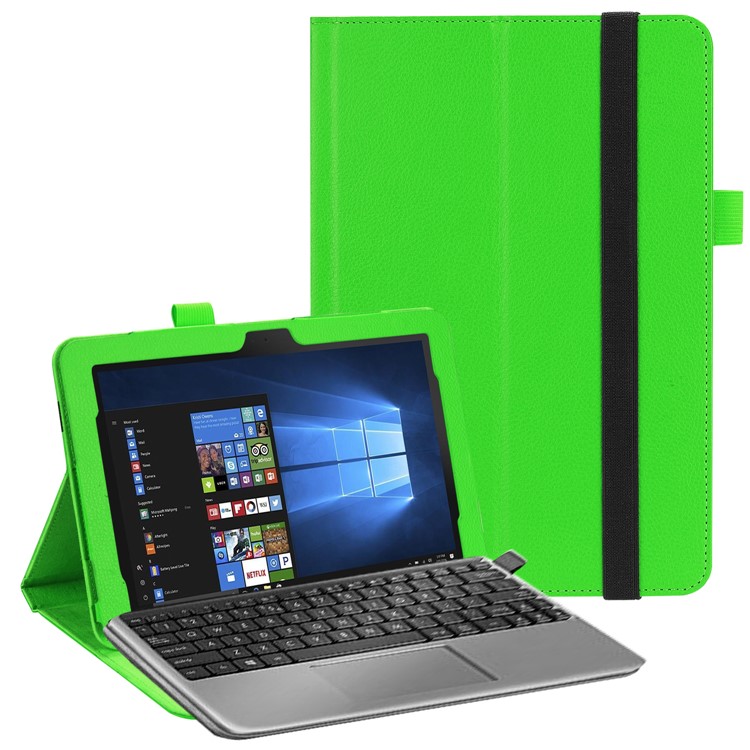 Coque En Cuir PU Légère Avec Porte-stylet Pour Livre De Transformateur Asus T103HAF - Vert-1