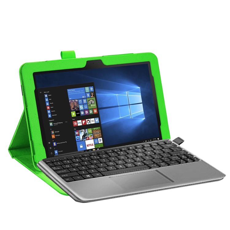 Coque En Cuir PU Légère Avec Porte-stylet Pour Livre De Transformateur Asus T103HAF - Vert-5