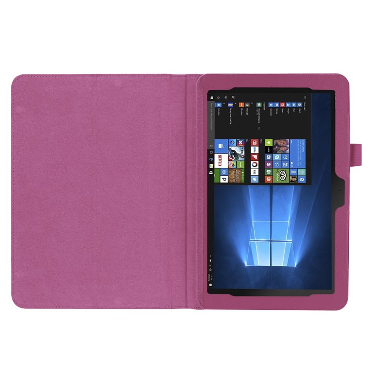 For Asus Transformer Book T103HAF PU Leather Stand Tablet Cover Case with Stylus Pen Holder - Purple-2