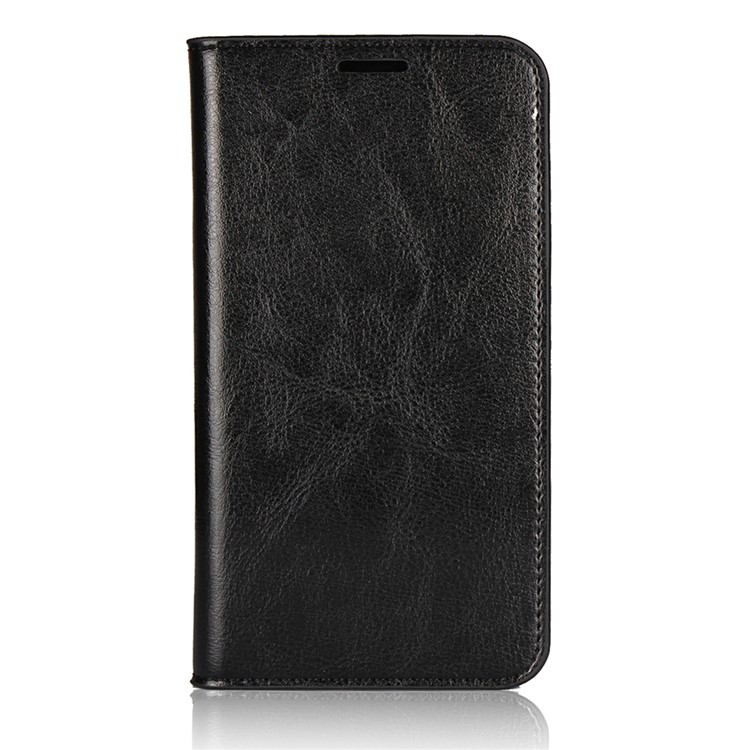Crazy Horse Texture Genuine Leather Wallet Case with Stand for Asus Zenfone 3 Laser ZC551KL - Black-2
