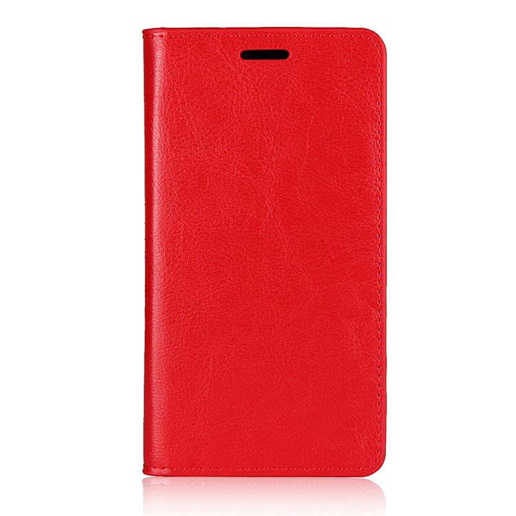 Crazy Horse Texture Genuine Leather Wallet Mobile Cover for Asus Zenfone 3 Laser ZC551KL - Red-2
