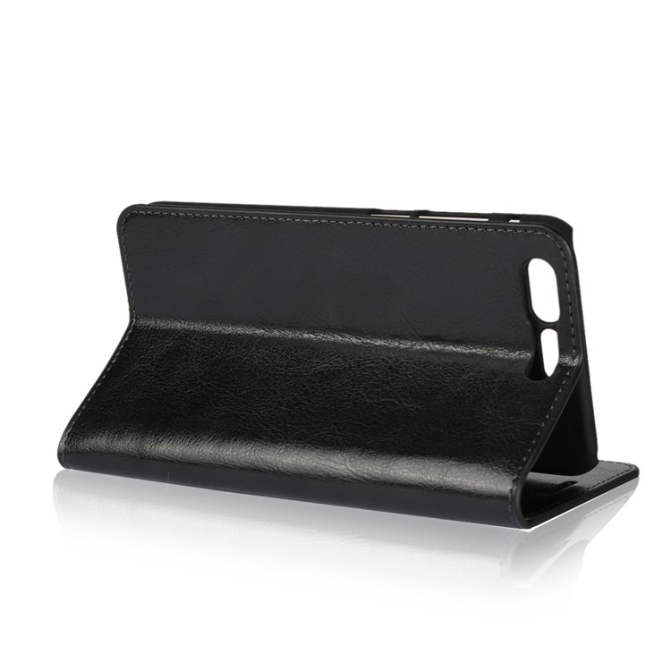 Crazy Horse Stand Wallet Genuine Leather Case for Asus ZenFone 4 Pro (ZS551KL) - Black-4