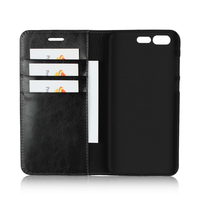 Crazy Horse Stand Wallet Genuine Leather Case for Asus ZenFone 4 Pro (ZS551KL) - Black-5