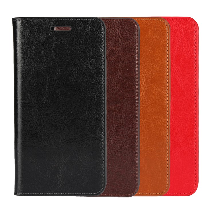 Crazy Horse Stand Wallet Genuine Leather Case for Asus ZenFone 4 Pro (ZS551KL) - Black-6
