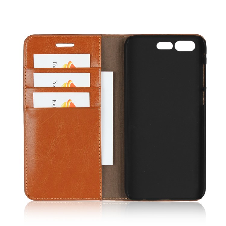 Crazy Horse Stand Wallet Genuine Leather Case for Asus ZenFone 4 Pro (ZS551KL) - Coffee-5