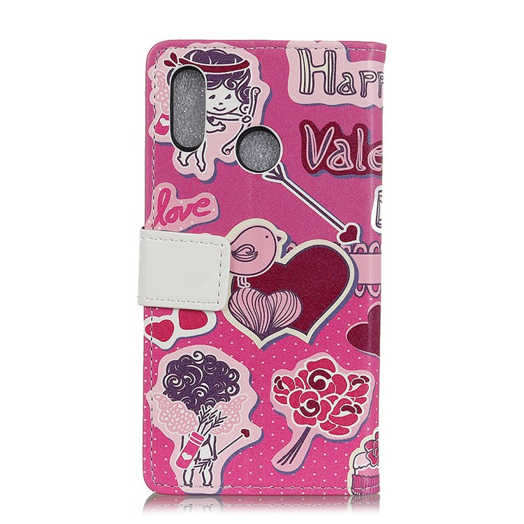 Pattern Printing Leather Wallet Case for Asus Zenfone 5 ZE620KL - Love Elements Pattern-2