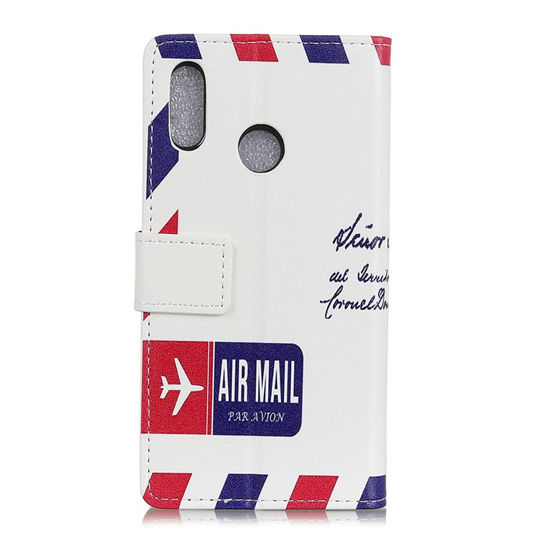 Pattern Printing Wallet Leather Phone Shell Case for Asus Zenfone 5 ZE620KL - Retro Postmark-2