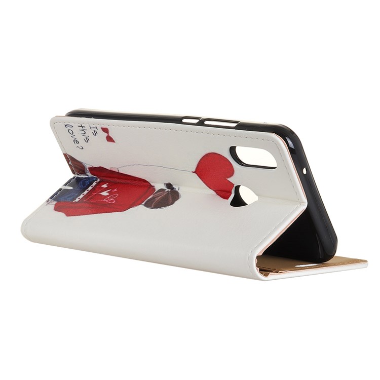 Pattern Printing Wallet Leather Stand Phone Cover Case for Asus Zenfone 5 ZE620KL - Adorable Girl & Heart Shaped Balloon-3
