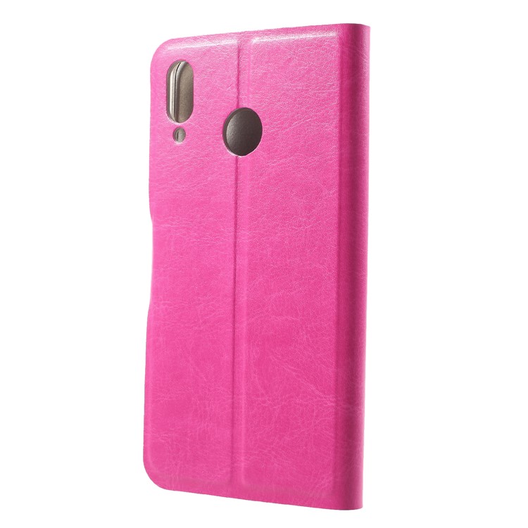 Crazy Horse Wallet Stand Leather Case (Built-in Steel Sheet) for Asus Zenfone Max (M1) ZB555KL - Rose-2