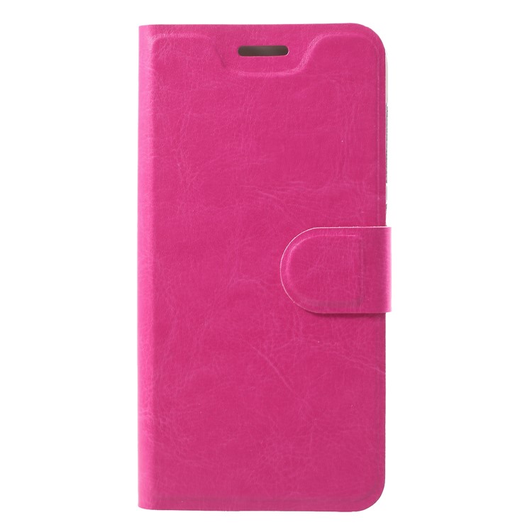 Crazy Horse Wallet Stand Leather Case (Built-in Steel Sheet) for Asus Zenfone Max (M1) ZB555KL - Rose-3