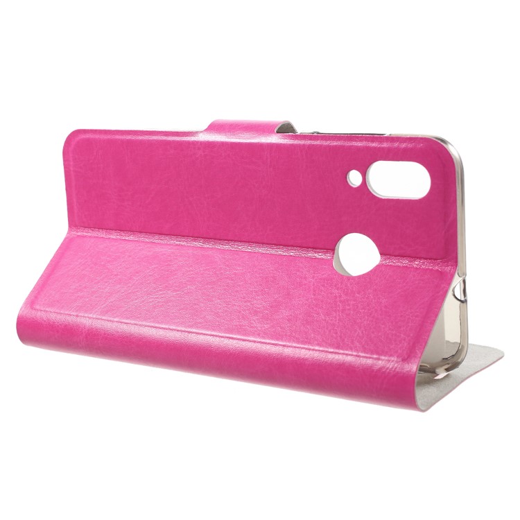Crazy Horse Wallet Stand Leather Case (Built-in Steel Sheet) for Asus Zenfone Max (M1) ZB555KL - Rose-4