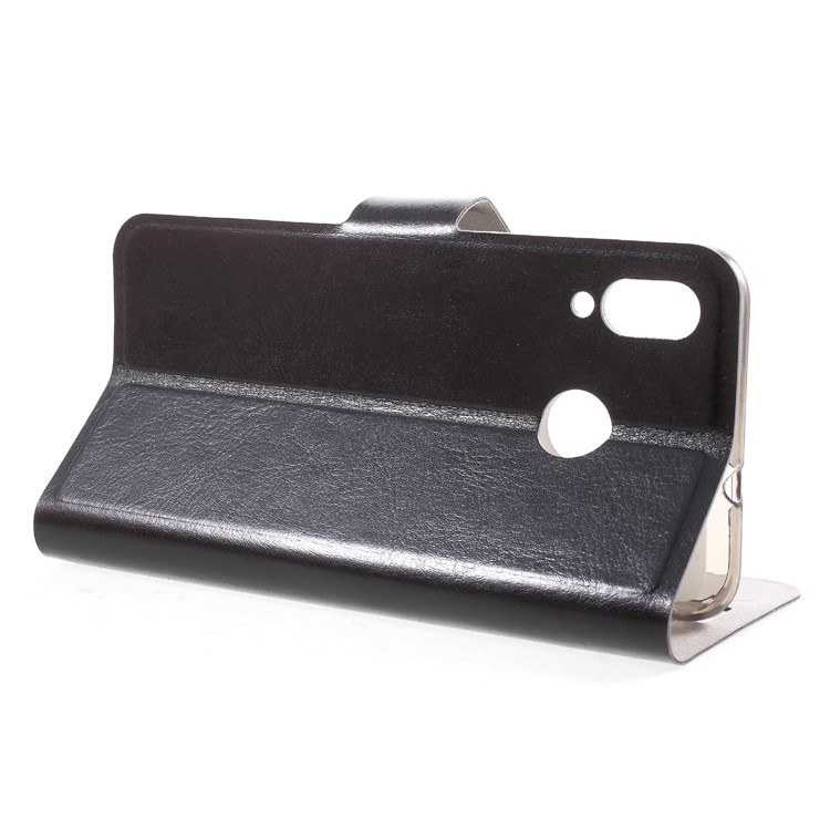 Crazy Horse Wallet Leather Stand Cover (Built-in Steel Sheet) for Asus Zenfone Max (M1) ZB555KL - Black-4