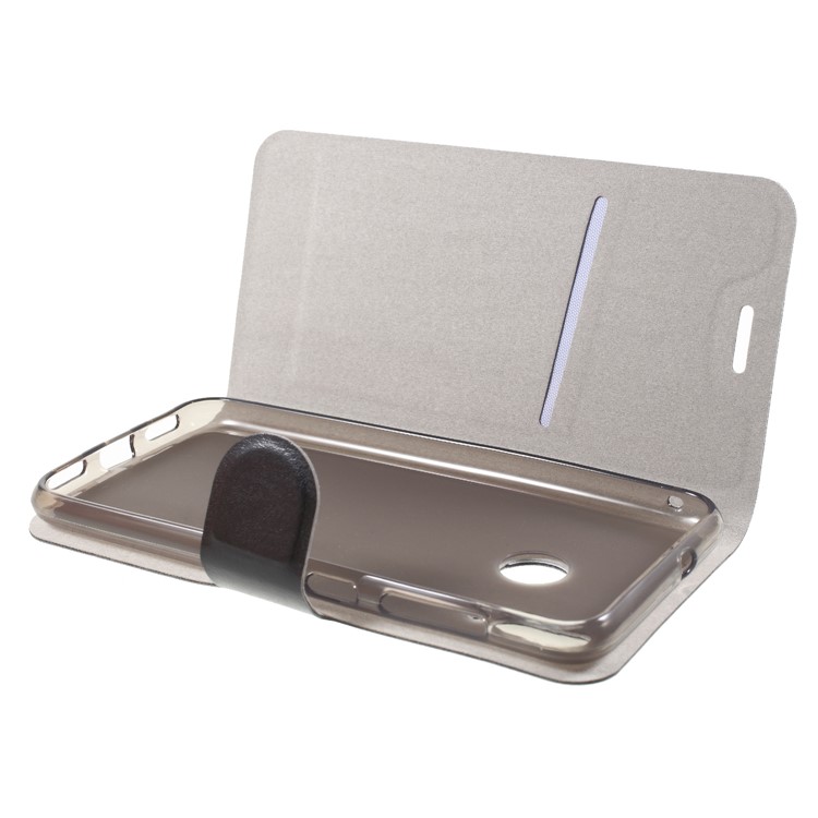 Crazy Horse Wallet Leather Stand Cover (Built-in Steel Sheet) for Asus Zenfone Max (M1) ZB555KL - Black-5