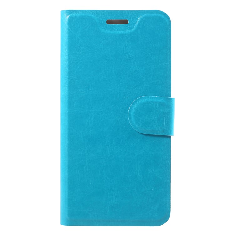Crazy Horse Wallet Stand Leather Mobile Shell (Built-in Steel Sheet) for Asus Zenfone Max (M1) ZB555KL - Blue-1