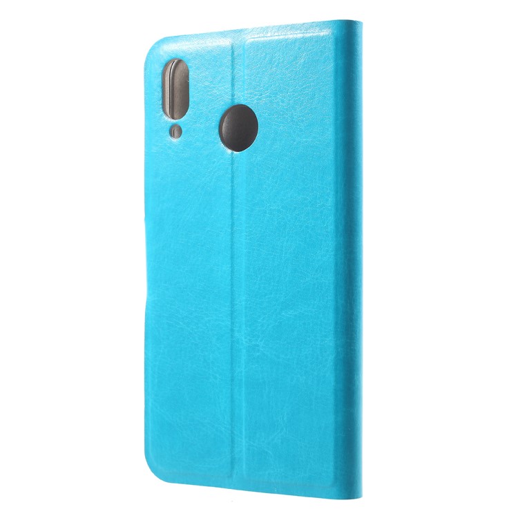 Crazy Horse Wallet Stand Leather Mobile Shell (Built-in Steel Sheet) for Asus Zenfone Max (M1) ZB555KL - Blue-2