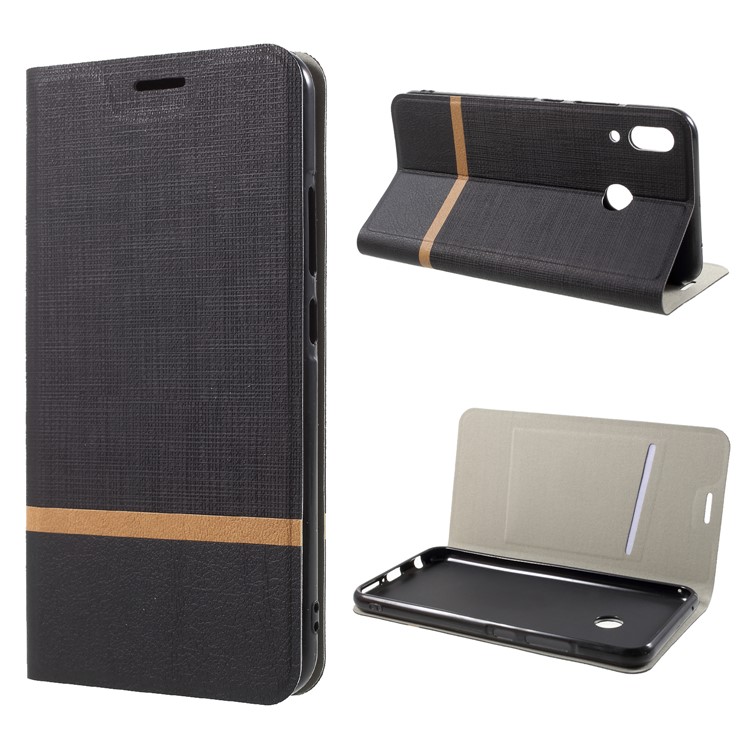 Cross Texture Card Holder Leather Case for Asus Zenfone 5Z ZS620KL / Zenfone 5 ZE620KL - Black-1