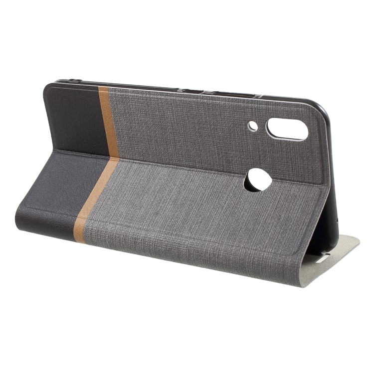 Cross Texture Card Holder Leather Mobile Phone Shell for Asus Zenfone 5Z ZS620KL / Zenfone 5 ZE620KL - Grey-4