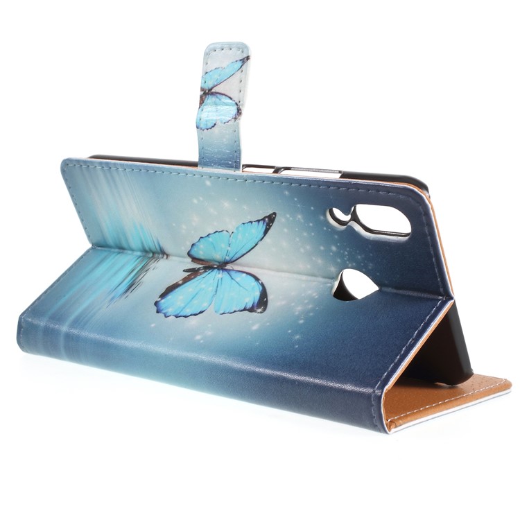 Pattern Printing Magnetic Leather Wallet Case for Asus Zenfone 5Z ZS620KL - Blue Butterfly-5