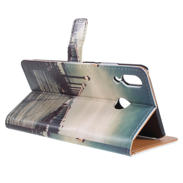 Pattern Printing PU Leather Wallet Case for Asus Zenfone 5Z ZS620KL - Dock at Sunset-5