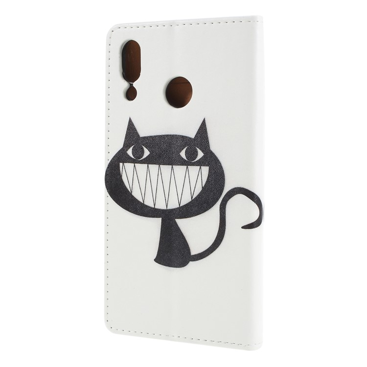 Pattern Printing Leather Wallet Case Phone Shell for Asus Zenfone 5Z ZS620KL - Black Cat-2