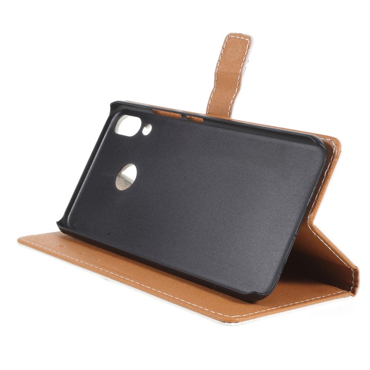 Pattern Printing Leather Wallet Case Phone Shell for Asus Zenfone 5Z ZS620KL - Black Cat-4