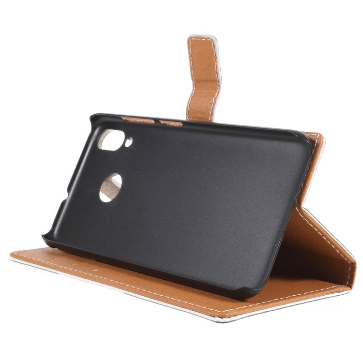 Pattern Printing PU Leather Protection Mobile Phone Case for Asus Zenfone Max (M1) ZB555KL - Wolf Howling at the Moon-4