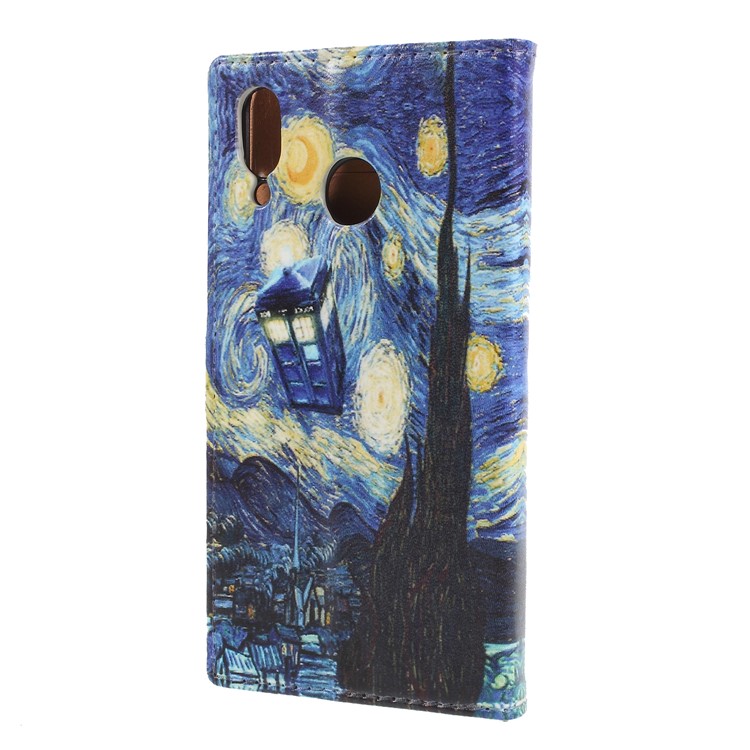 Pattern Printing PU Leather Protection Cell Phone Cover for Asus Zenfone Max (M1) ZB555KL - Starry Night-2