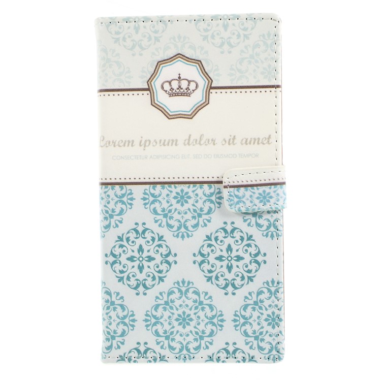 Pattern Printing PU Leather Magnetic Wallet Mobile Phone Shell for Asus Zenfone Max (M1) ZB555KL - Damask Flower-1