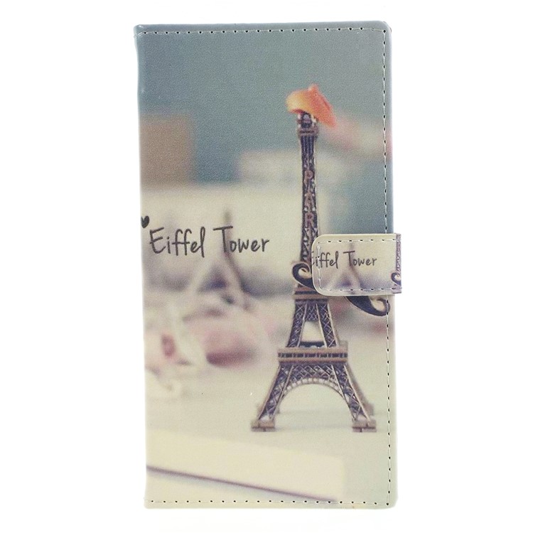 Pattern Printing Wallet Stand Leather Phone Casing for Asus Zenfone Max (M1) ZB555KL - Eiffel Tower-1