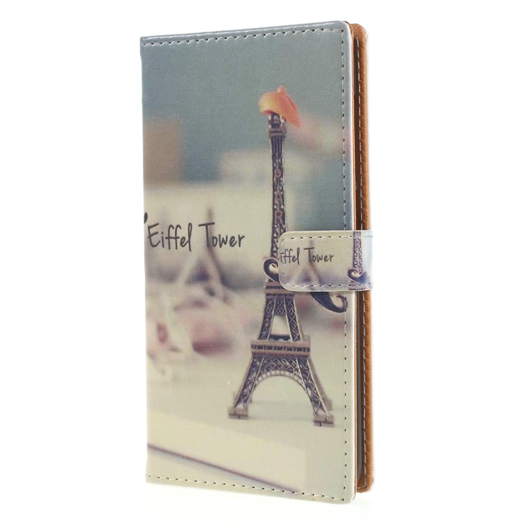Pattern Printing Wallet Stand Leather Phone Casing for Asus Zenfone Max (M1) ZB555KL - Eiffel Tower-3