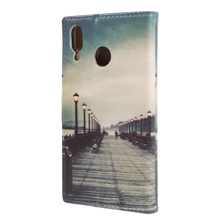 Pattern Printing PU Leather Protection Mobile Phone Case for Asus Zenfone Max (M1) ZB555KL - Dock at Sunset-2