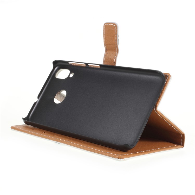 Pattern Printing Wallet Leather Flip Stand Phone Cover for Asus Zenfone Max (M1) ZB555KL - Grinning Cat-4