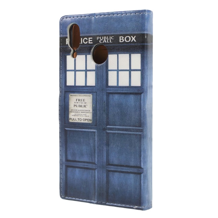 Pattern Printing PU Leather Stand Wallet Cover for Asus Zenfone Max (M1) ZB555KL - Police Public Call Box-2