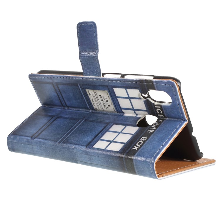 Pattern Printing PU Leather Stand Wallet Cover for Asus Zenfone Max (M1) ZB555KL - Police Public Call Box-5